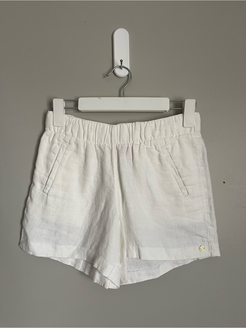 LILLY PUTLIZER | White Linen Blend Shorts Sz XS